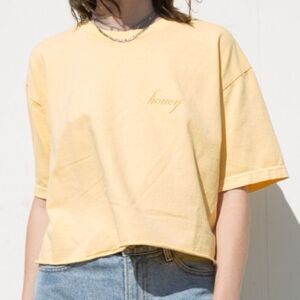 Brandy Melville/John Galt “honey” Embroidered Baggy Tee